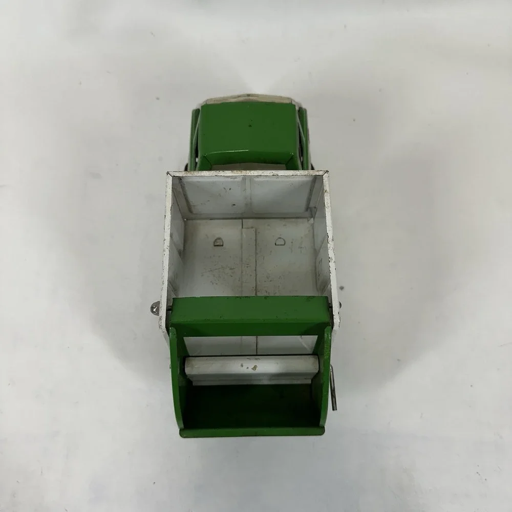 1970s Tonka Pressed Steel Litter Bug Garbage Truck Green/White ‎ Vintage